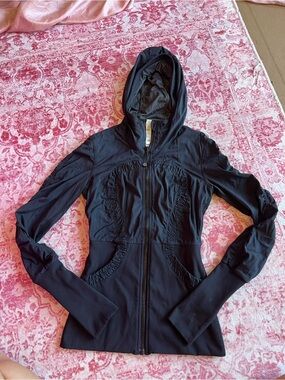 Lululemon Dance Studio Jacket 4 Black Hoodie Coat Yoga Reversible Gray